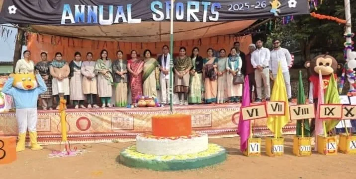 Students, guests and winners gathered at an annual sports awards stage